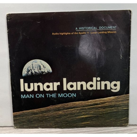 Apollo 11 Lunar Landing Man On the Moon 45 Record Audio Highlights Doubleday - Picture 5 of 5